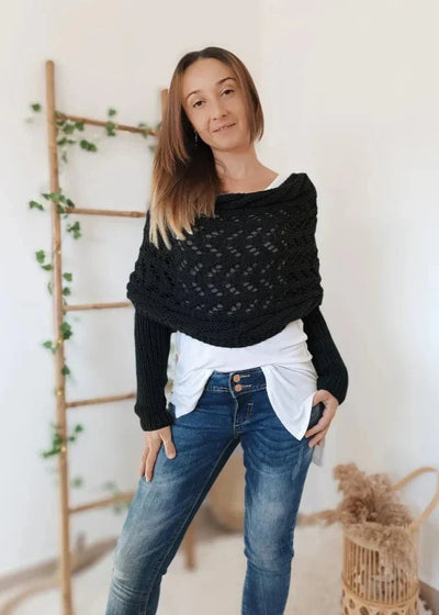 Alyssa - Boho Knitted Wrap