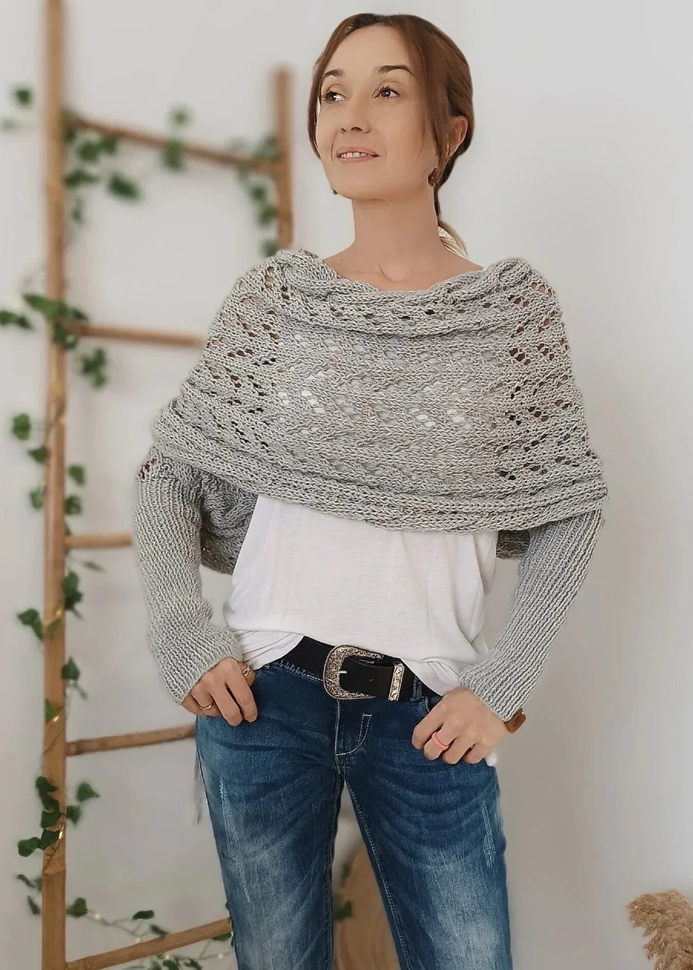 Alyssa - Boho Knitted Wrap