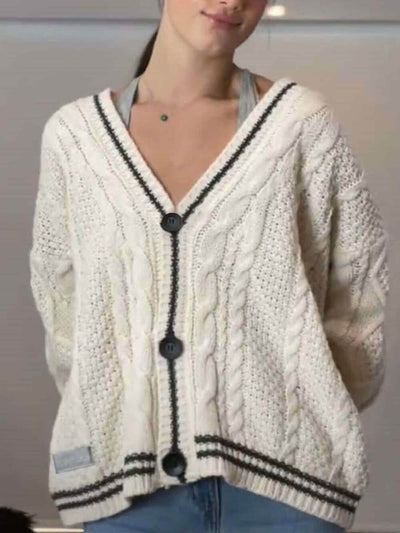 Cardigan bordado com estrela solta