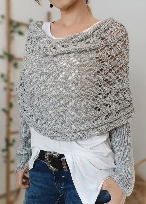 Alyssa - Boho Knitted Wrap