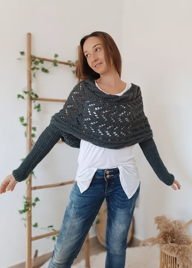 Alyssa - Boho Knitted Wrap