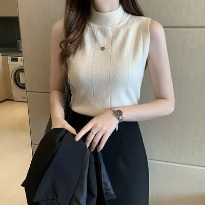 Elegant Sleeveless Shirt