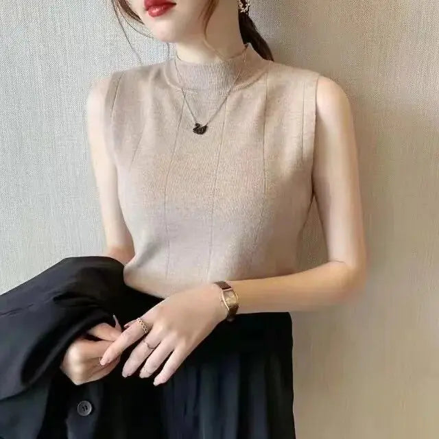 Elegant Sleeveless Shirt