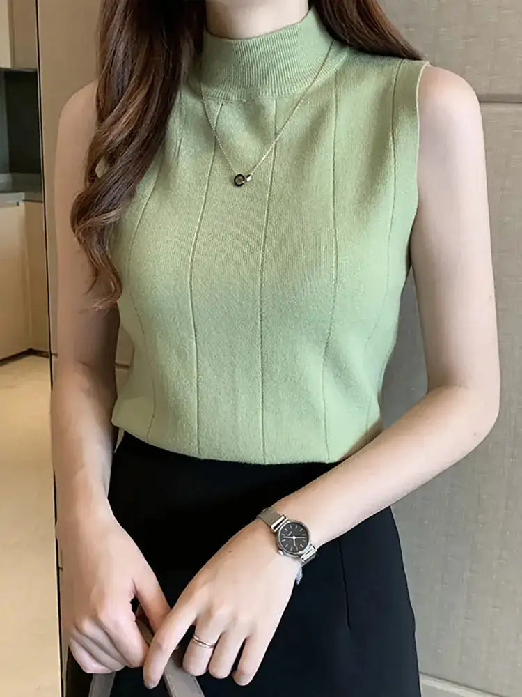 Elegant Sleeveless Shirt