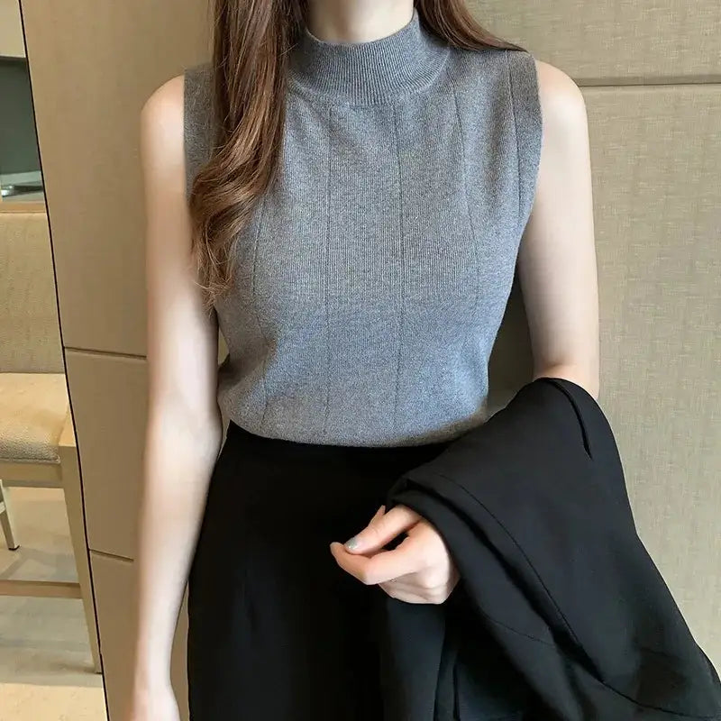 Elegant Sleeveless Shirt