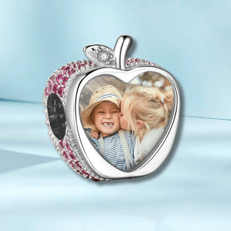 Custom Photo Apple Charm