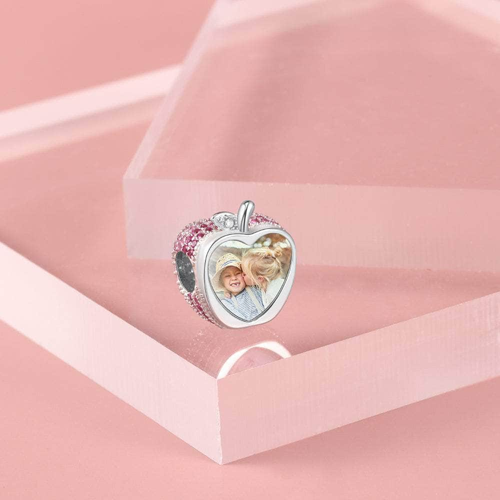 Custom Photo Apple Charm