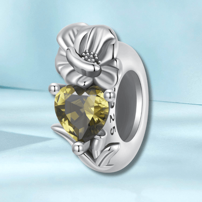 August Birthstone Flower Stopper Charm