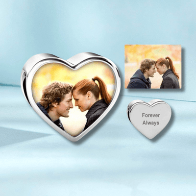 Custom Heart Photo Charm