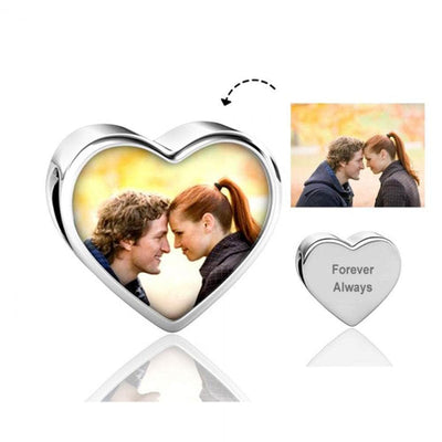 Custom Heart Photo Charm