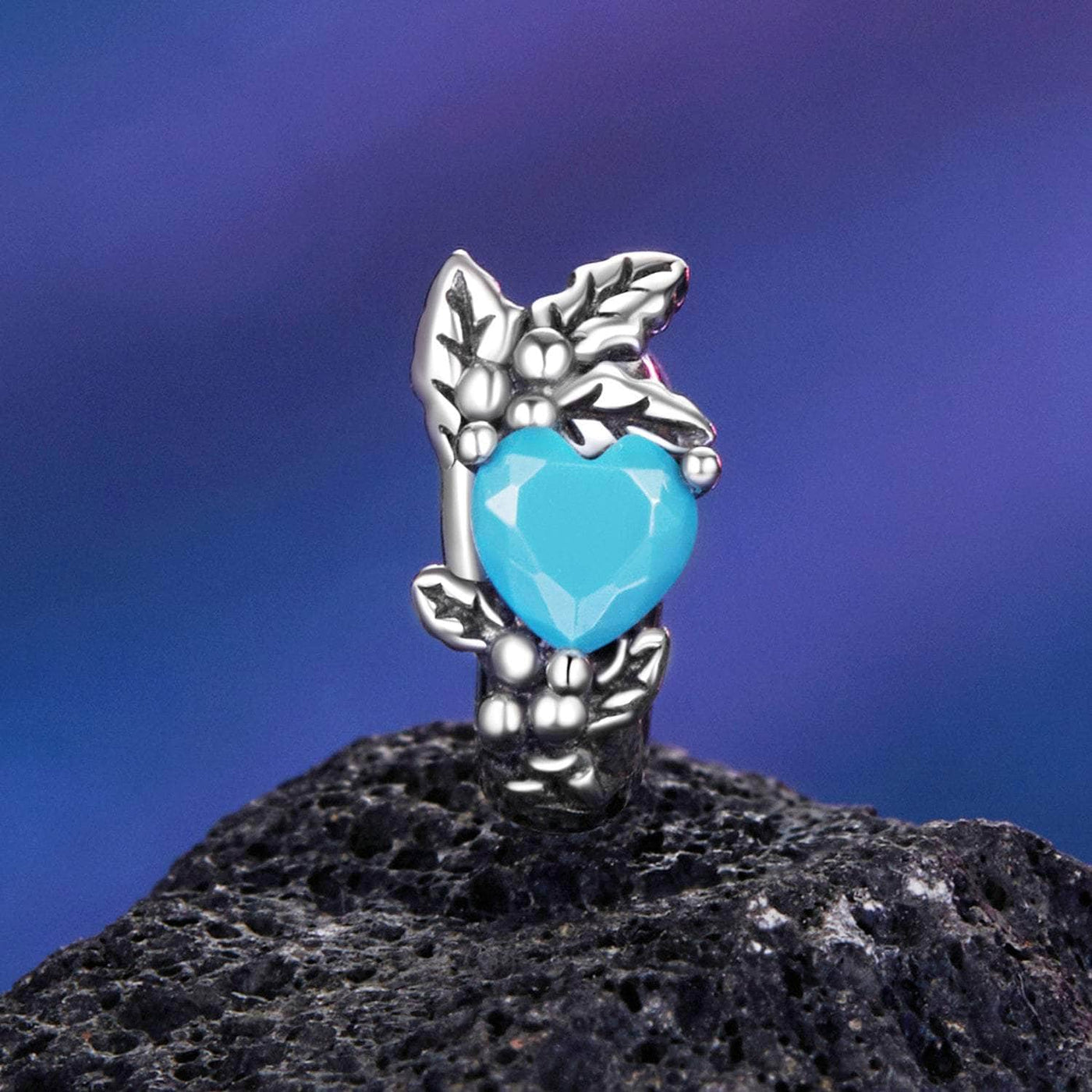 December Birthstone Flower Stopper Charm