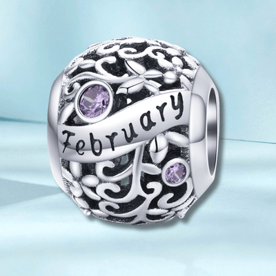 February Birthstone Charm