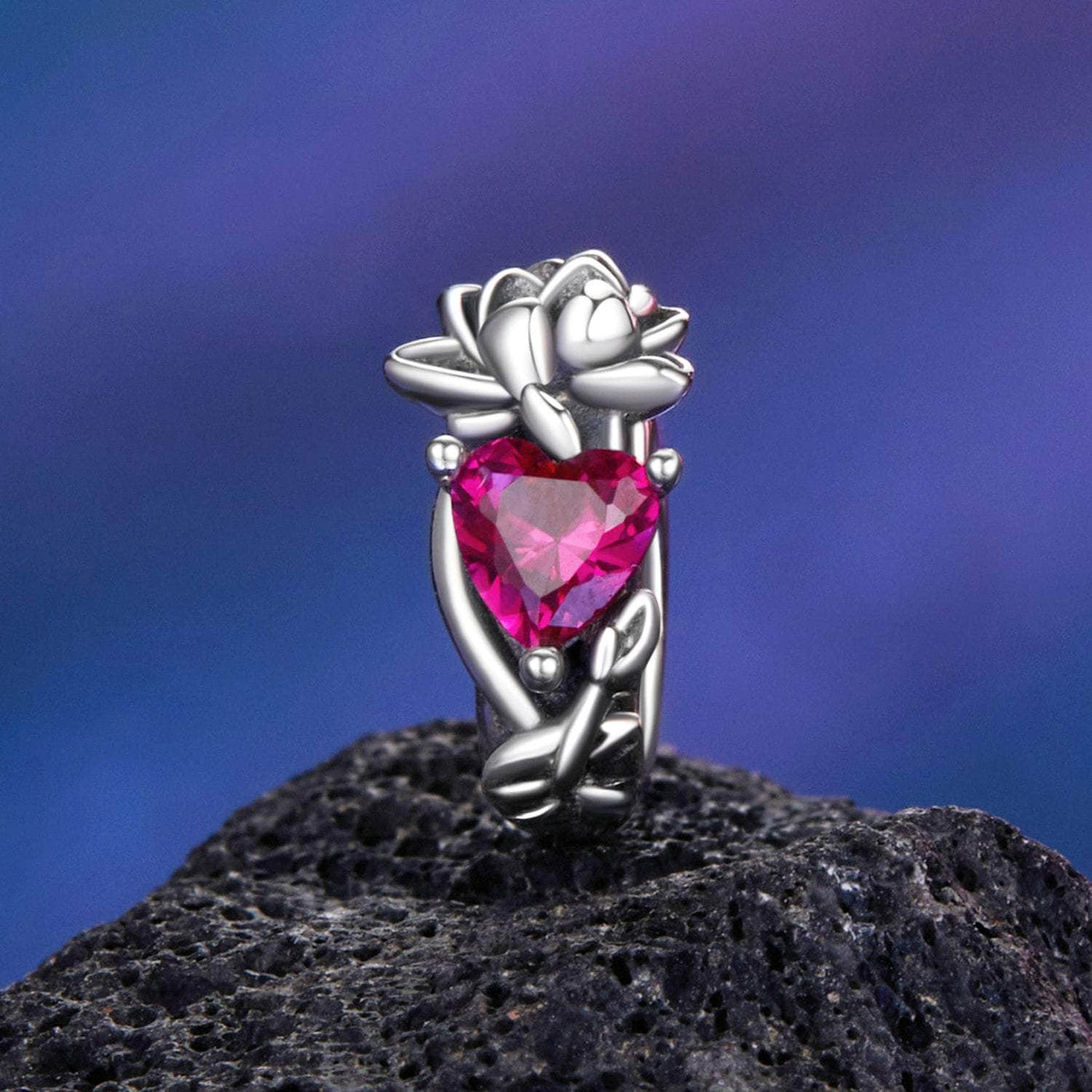 July Birthstone Flower Stopper Charm