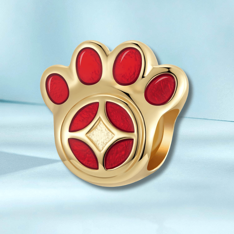 Lucky Paw Print Charm