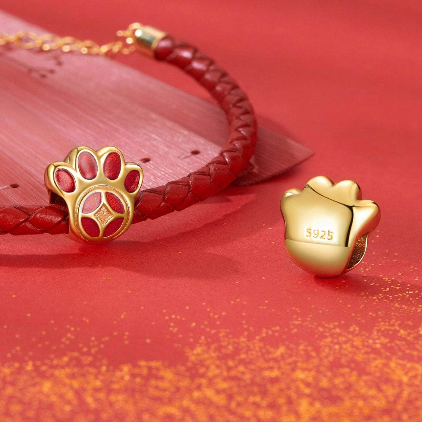 Lucky Paw Print Charm