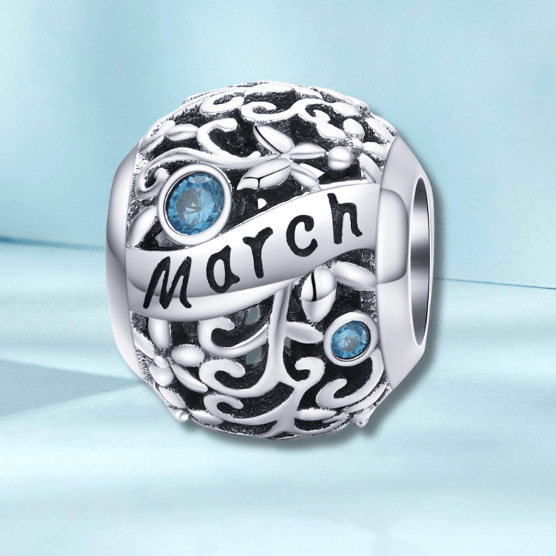 March Birthstone Charm