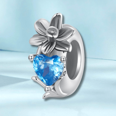 March Birthstone Flower Stopper Charm