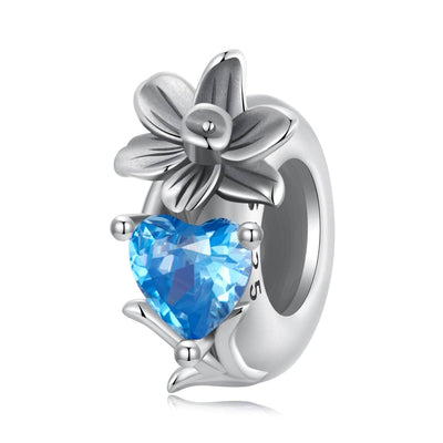 March Birthstone Flower Stopper Charm