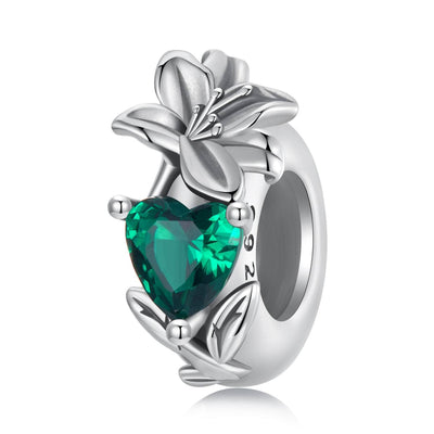 May Birthstone Flower Stopper Charm