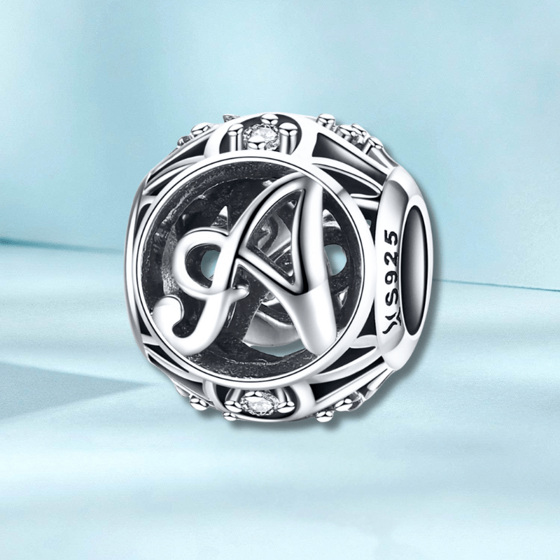 Silver Letter A Charm