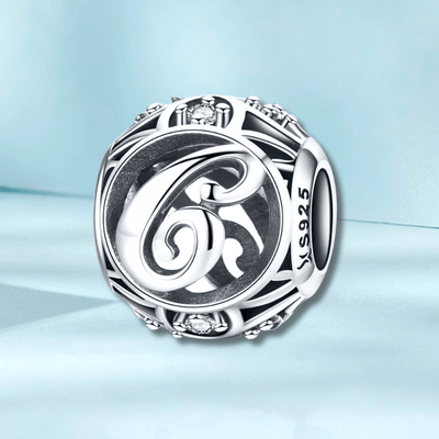 Silver Letter C Charm