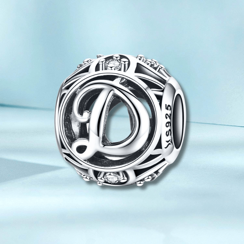 Silver Letter D Charm