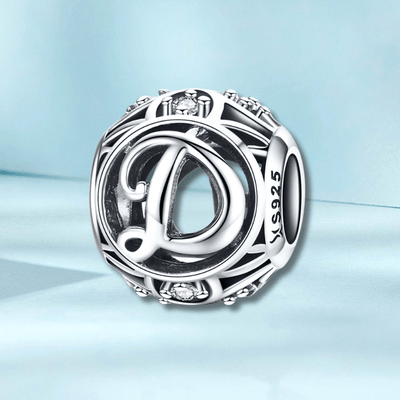 Silver Letter E Charm