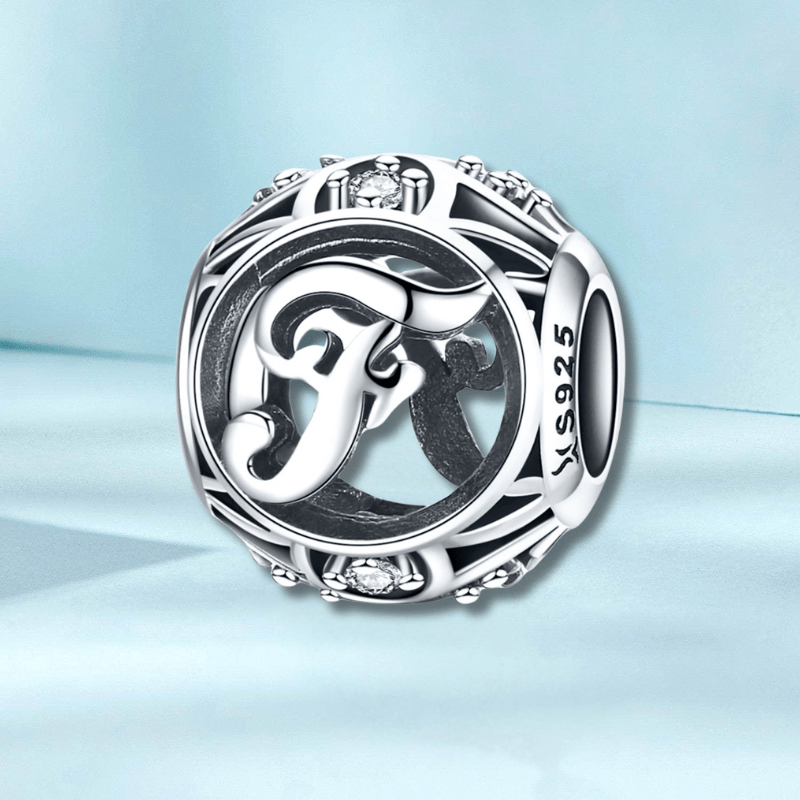 Silver Letter F Charm