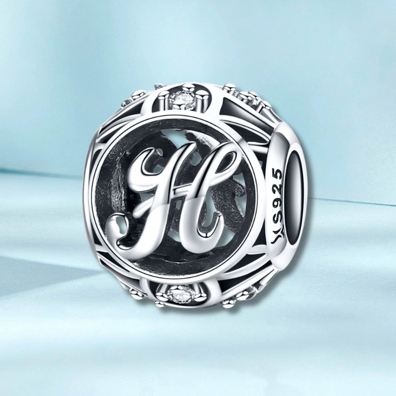 Silver Letter H Charm