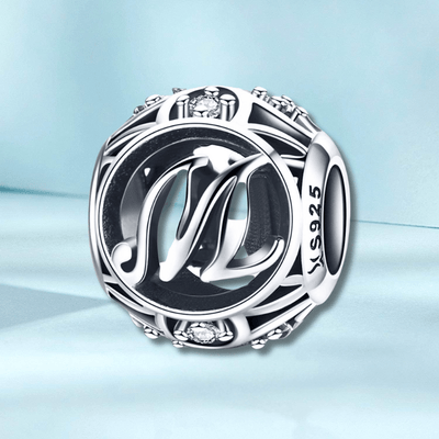 Silver Letter M Charm