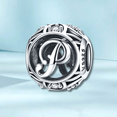 Silver Letter P Charm