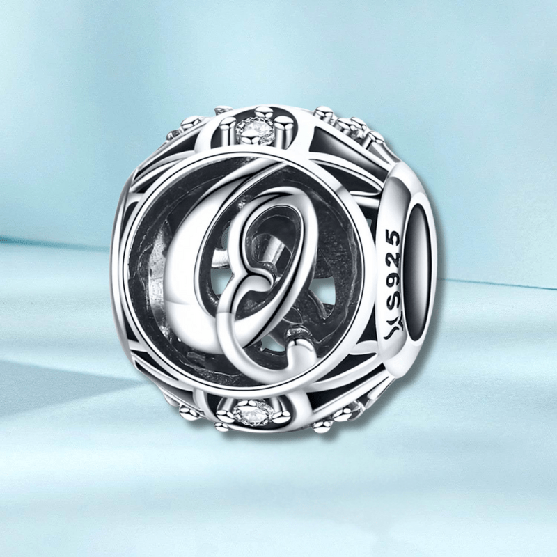 Silver Letter Q Charm