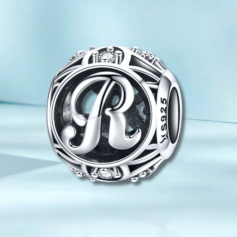 Silver Letter R Charm