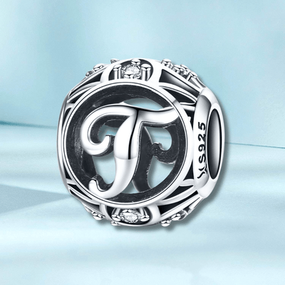 Silver Letter T Charm