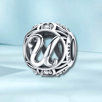 Silver Letter U Charm