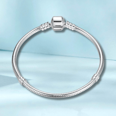 Sterling Silver Barrel Clasp Bracelet