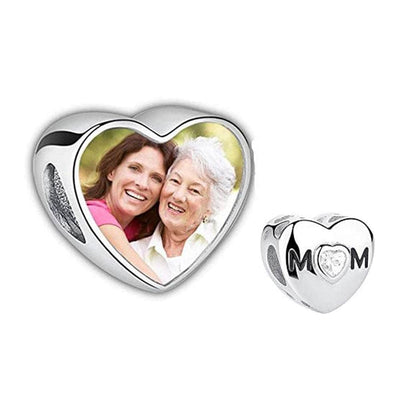 Sterling Silver Heart Photo Charm