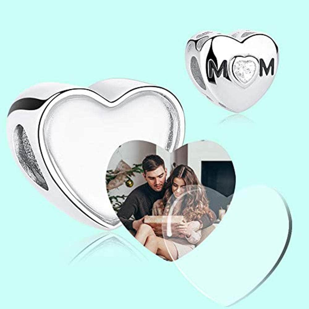 Sterling Silver Heart Photo Charm