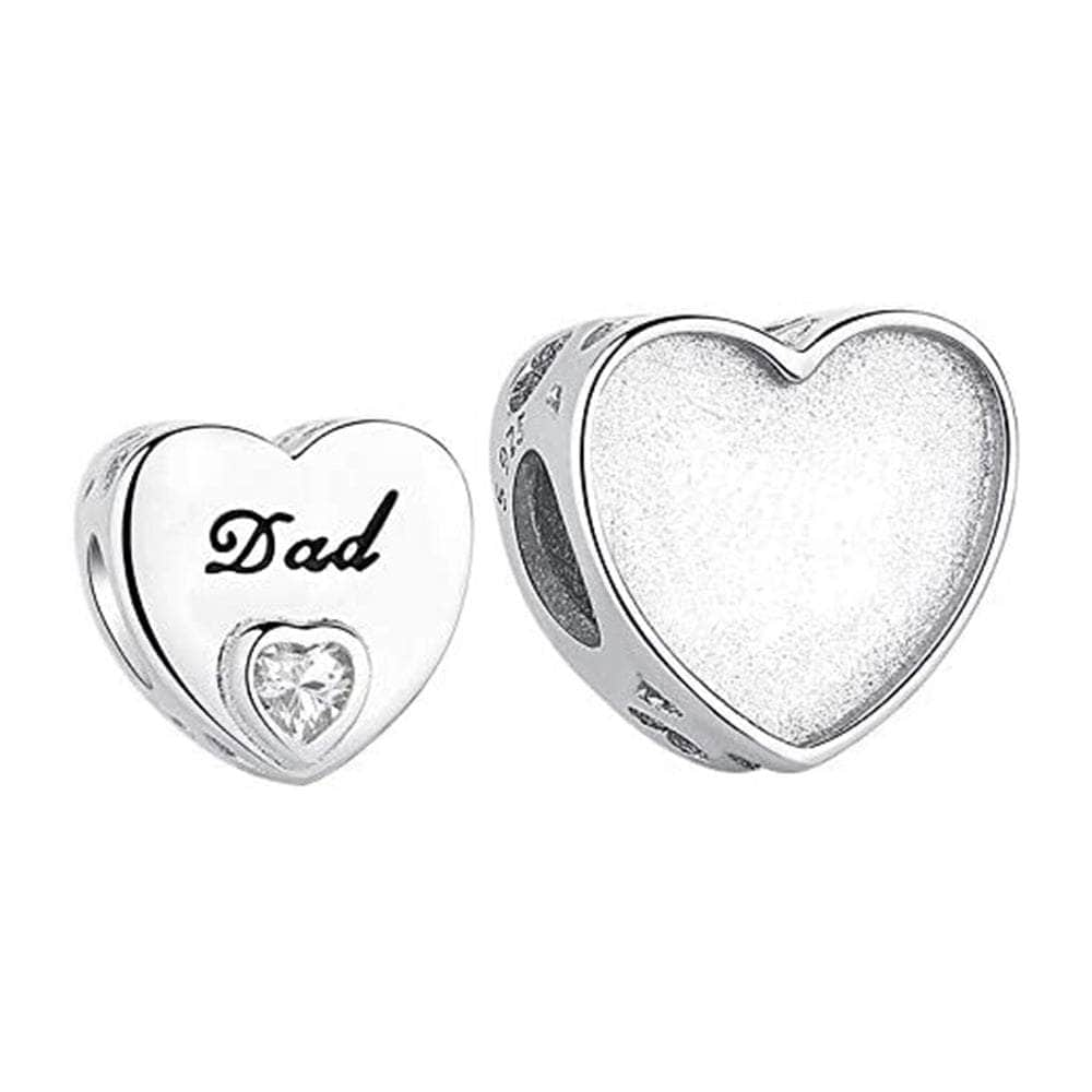 Sterling Silver Heart Photo Charm