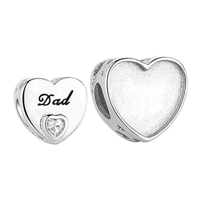 Sterling Silver Heart Photo Charm