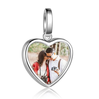 Sterling Silver Heart Photo Pendant