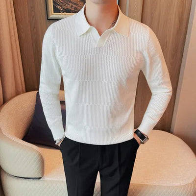 Elegant Men's V-Neck Knit Pullovers