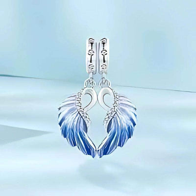 Blue Angle Wings Charm