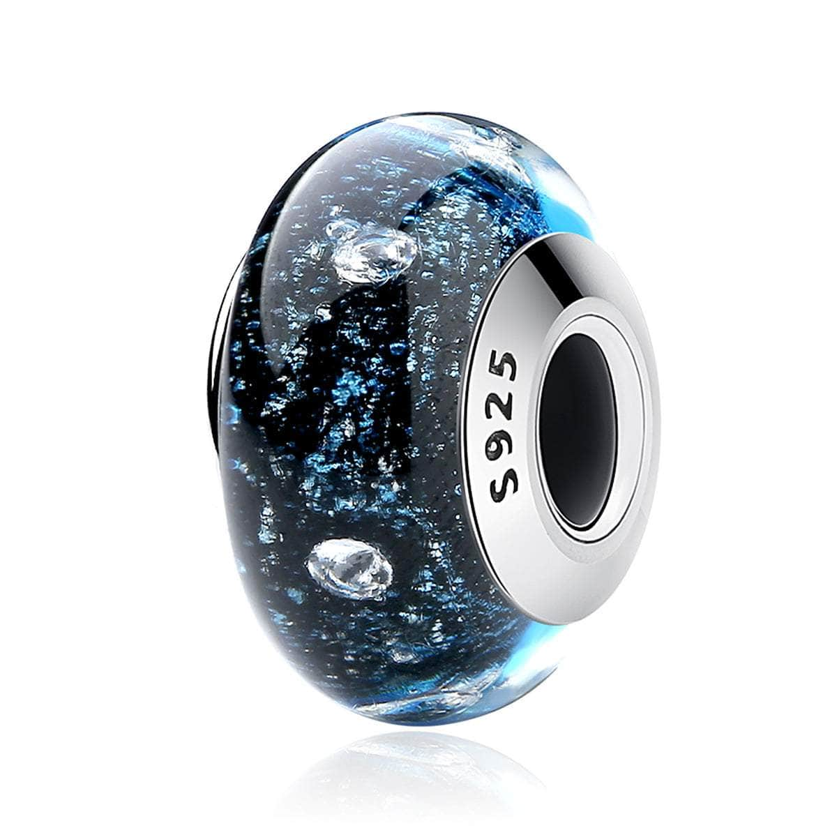 Blue Bubble Murano Charm