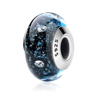 Blue Bubble Murano Charm