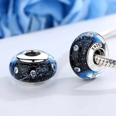 Blue Bubble Murano Charm