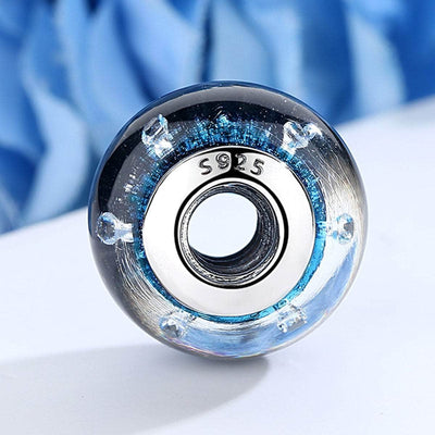 Blue Bubble Murano Charm