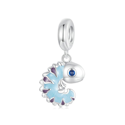 Blue Chameleon Charm