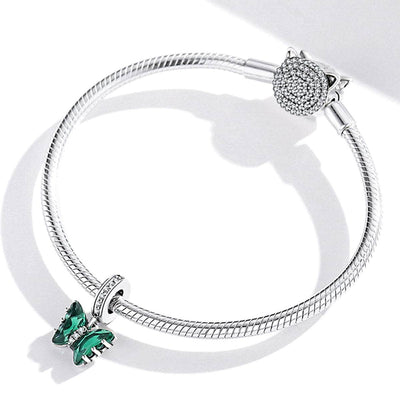 Green Crystal Butterfly Charm