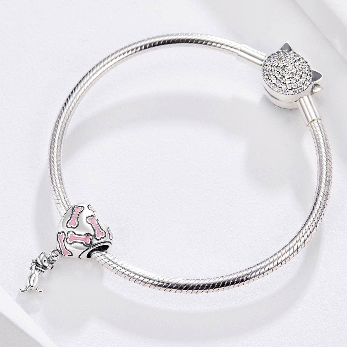 Heart Puppy Bone Charm